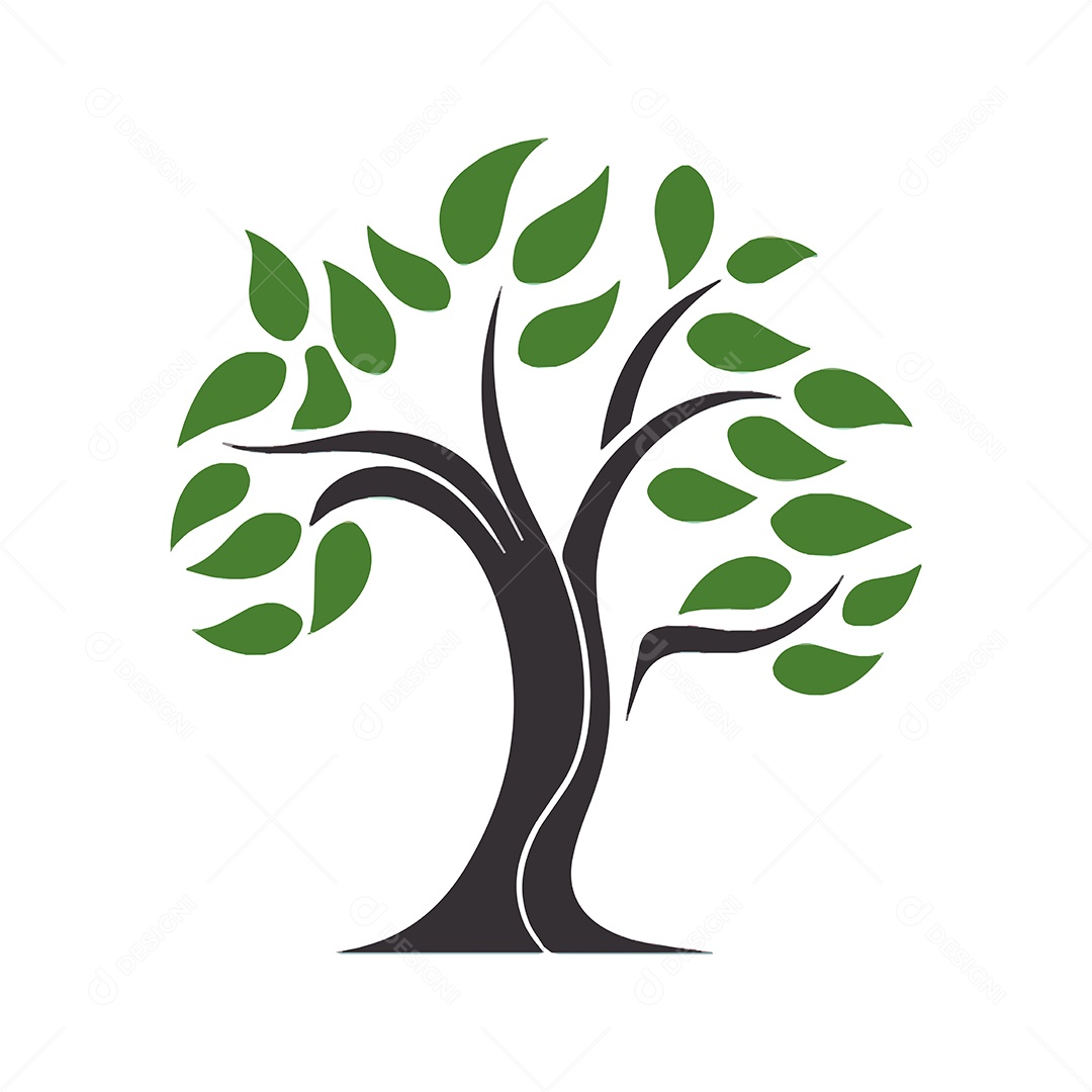 Ícone de Árvore Ilustrado Vetor EPS
