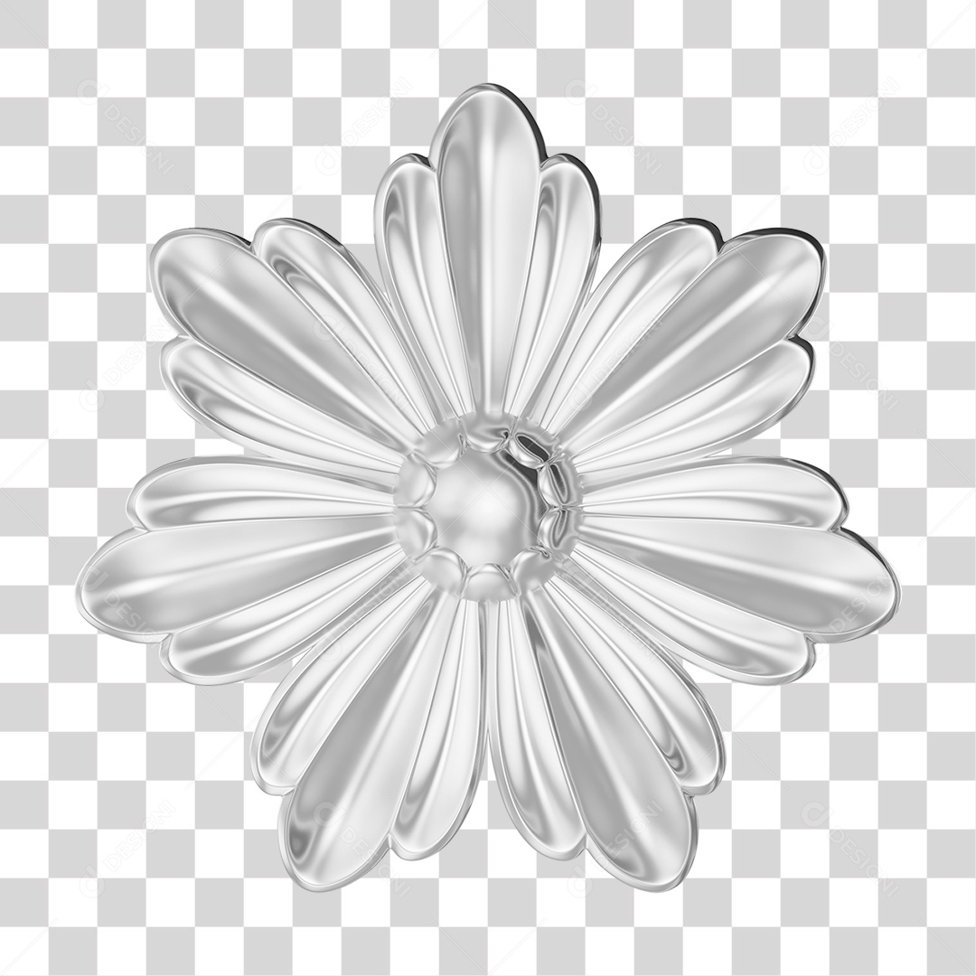 Elemento 3D Flor Rosas PNG Transparente