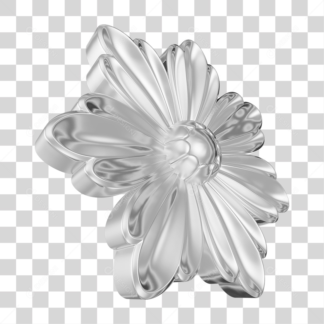 Elemento 3D Flor Rosas PNG Transparente