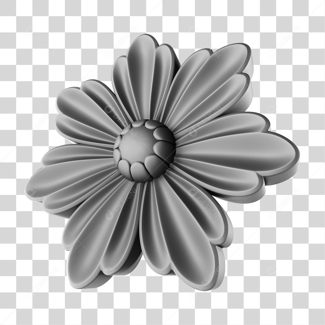 Elemento 3D Flor Rosas PNG Transparente