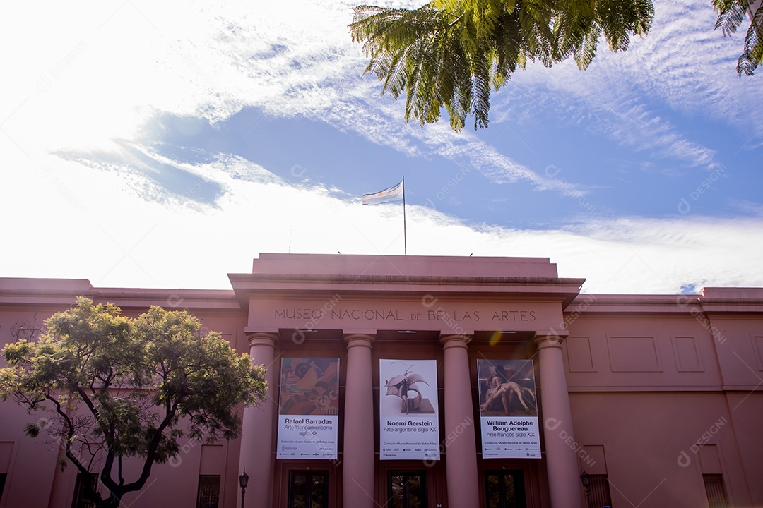 Museu nacional de belas artes em Buenos Aires Argentina carros em movimento