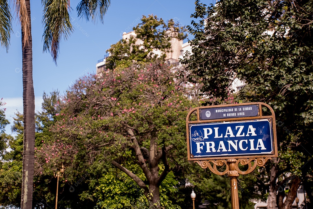Plaza Francia árvores na praça da recoleta Buenos Aires Argentina