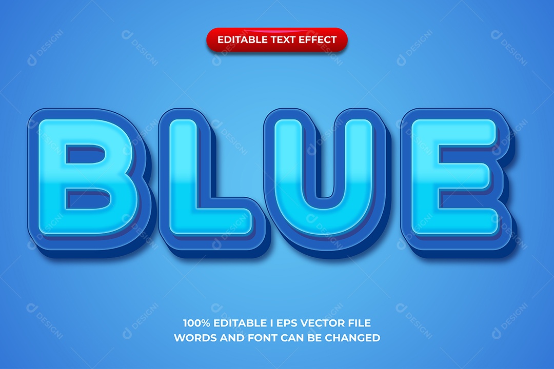 Efeito de Texto Ilustração Vetor EPS Editável