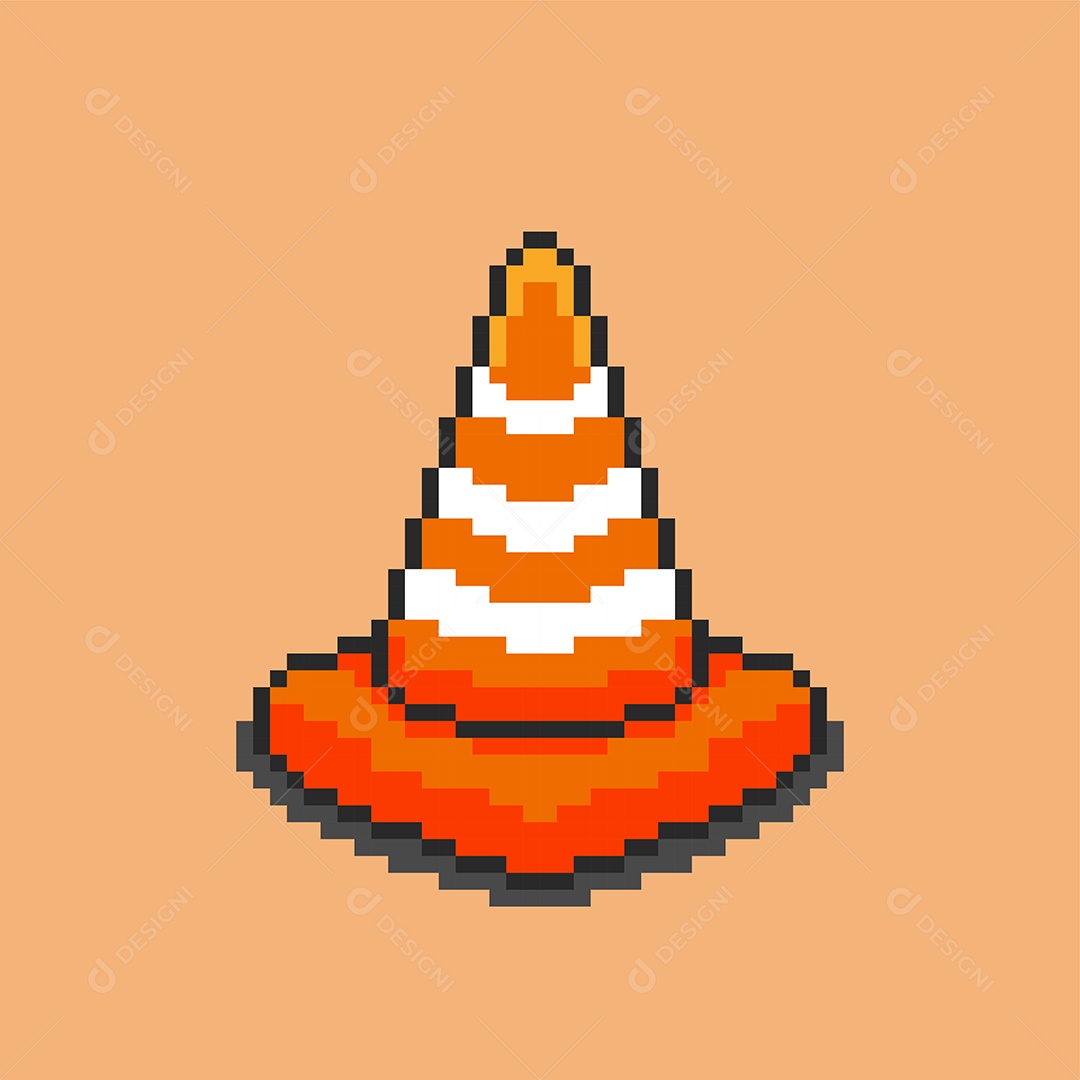 Ícone de Cone de Sinalização Ilustração Vetor EPS