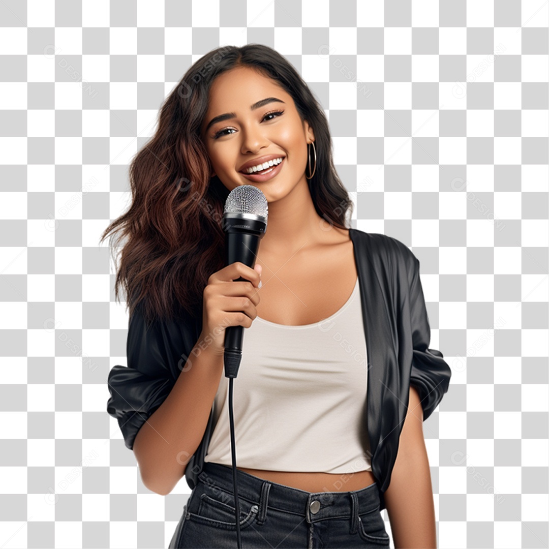 Cantora Músicas PNG Transparente