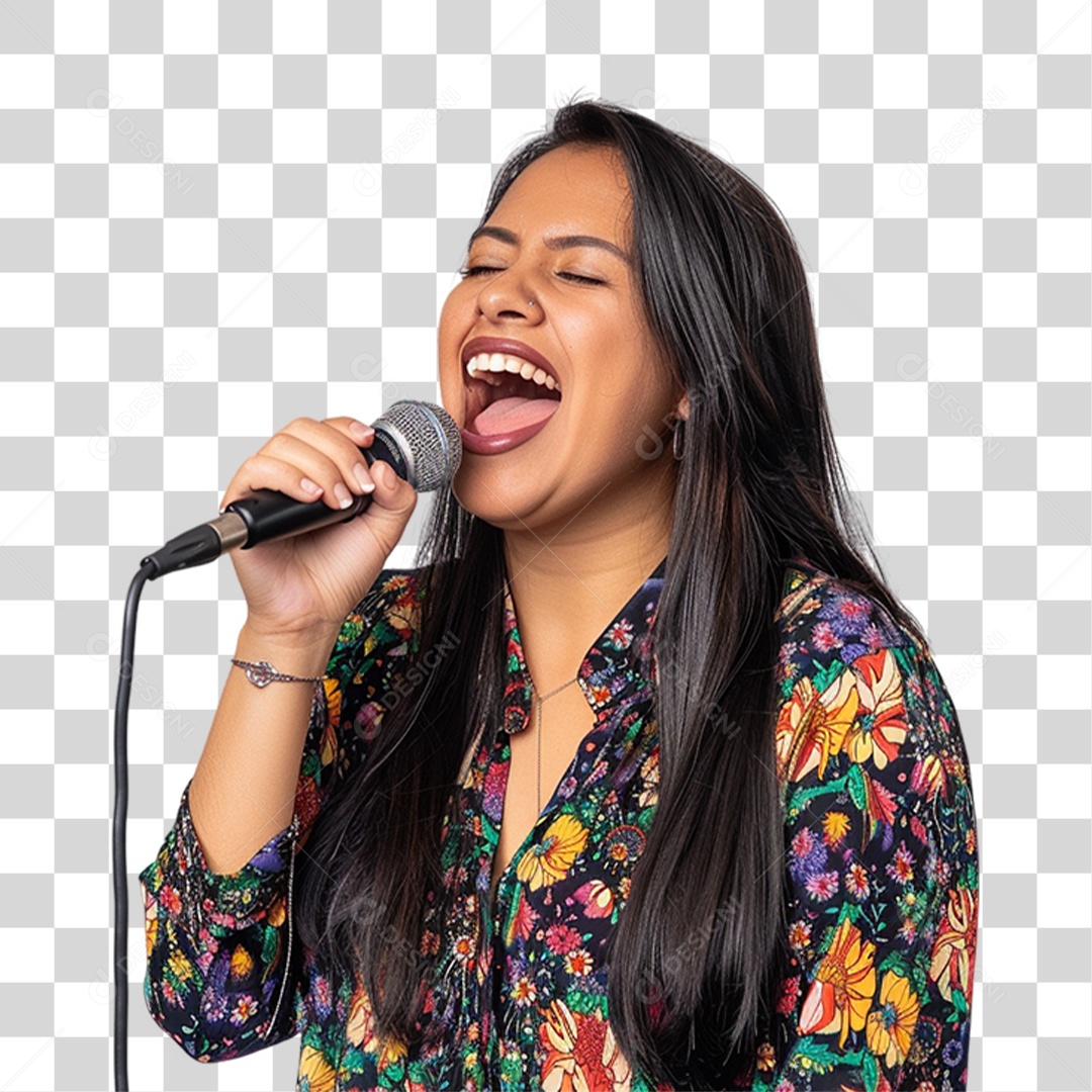 Cantora Músicas PNG Transparente