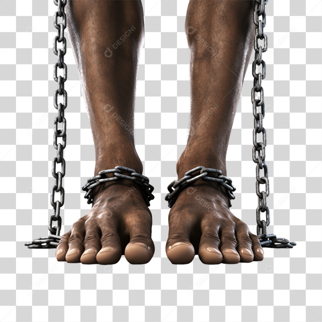 Escravo Acorrentado PNG Transparente