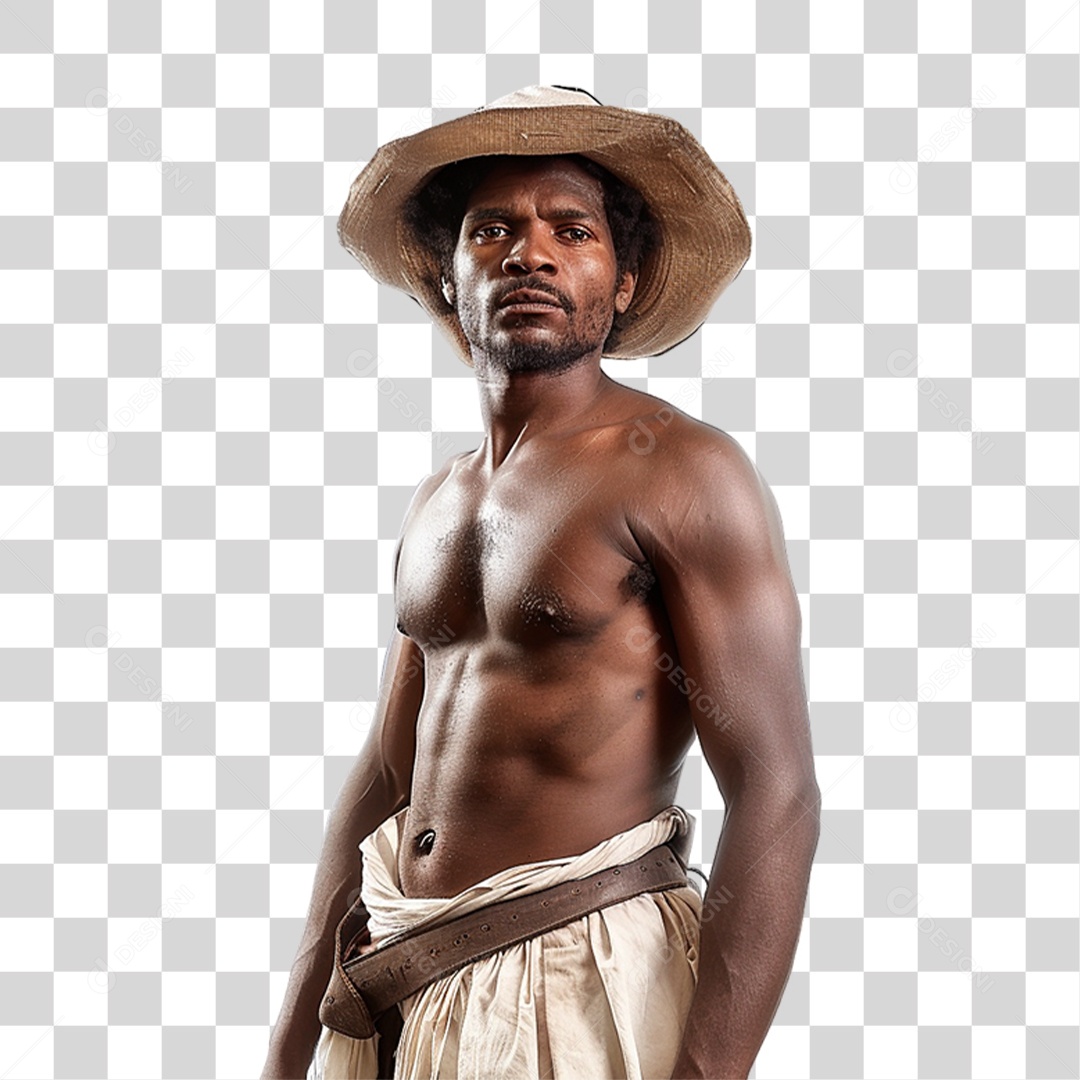 Homem Negro Escravo PNG Transparente