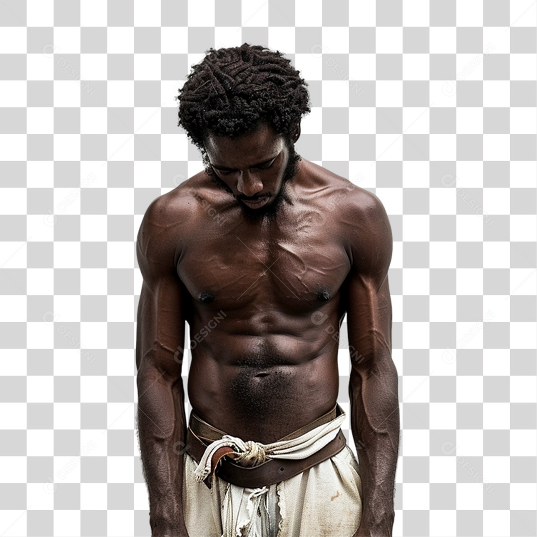 Homem Negro Escravo PNG Transparente