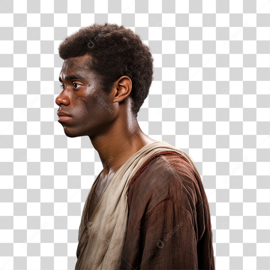 Homem Negro Escravo PNG Transparente