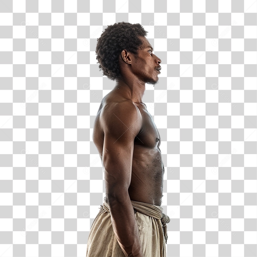 Homem Negro Escravo PNG Transparente