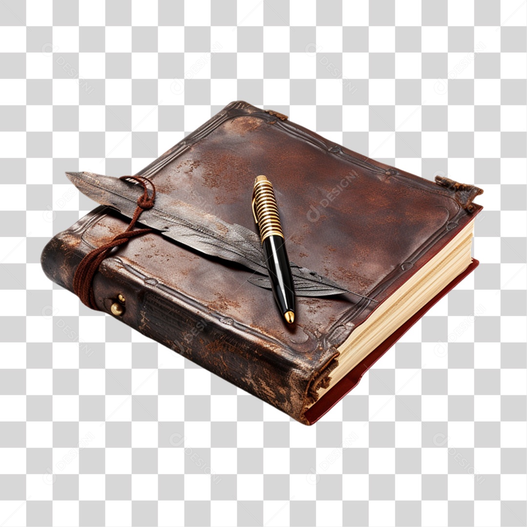 Livro de Anotações Antigo PNG Transparente