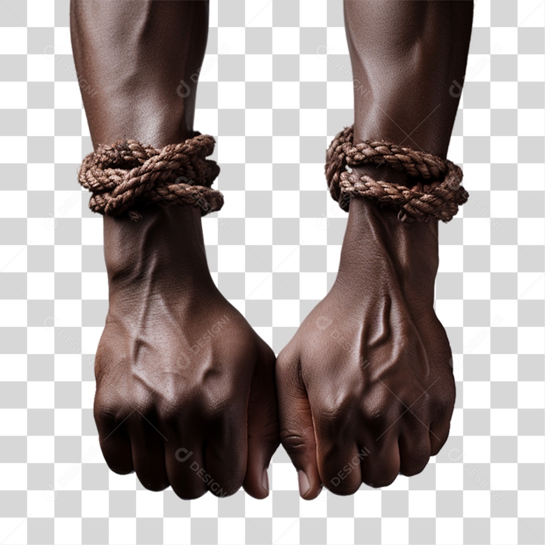 Mãos Amarradas com Cordas PNG Transparente