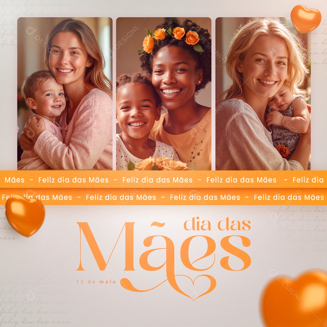 Social Media Dia das Mães 12 de Maio PSD Editável