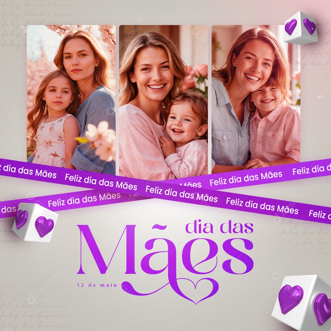 Feliz Dia das Mães 12 de Maio Social Media PSD Editável