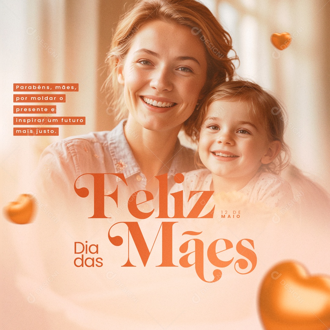 Dia das Mães 12 de Maio Parabéns Social Media PSD Editável