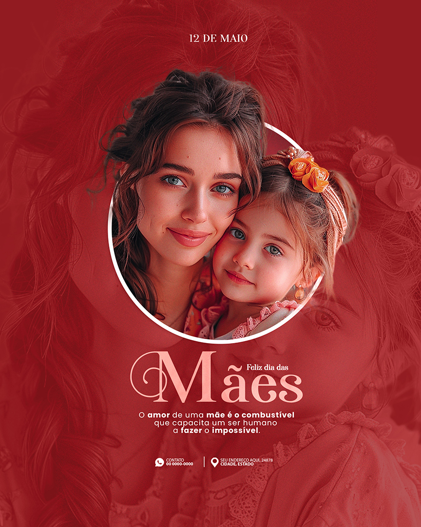 Feliz Dia Das Mães 12 de Maio Social Media PSD Editável