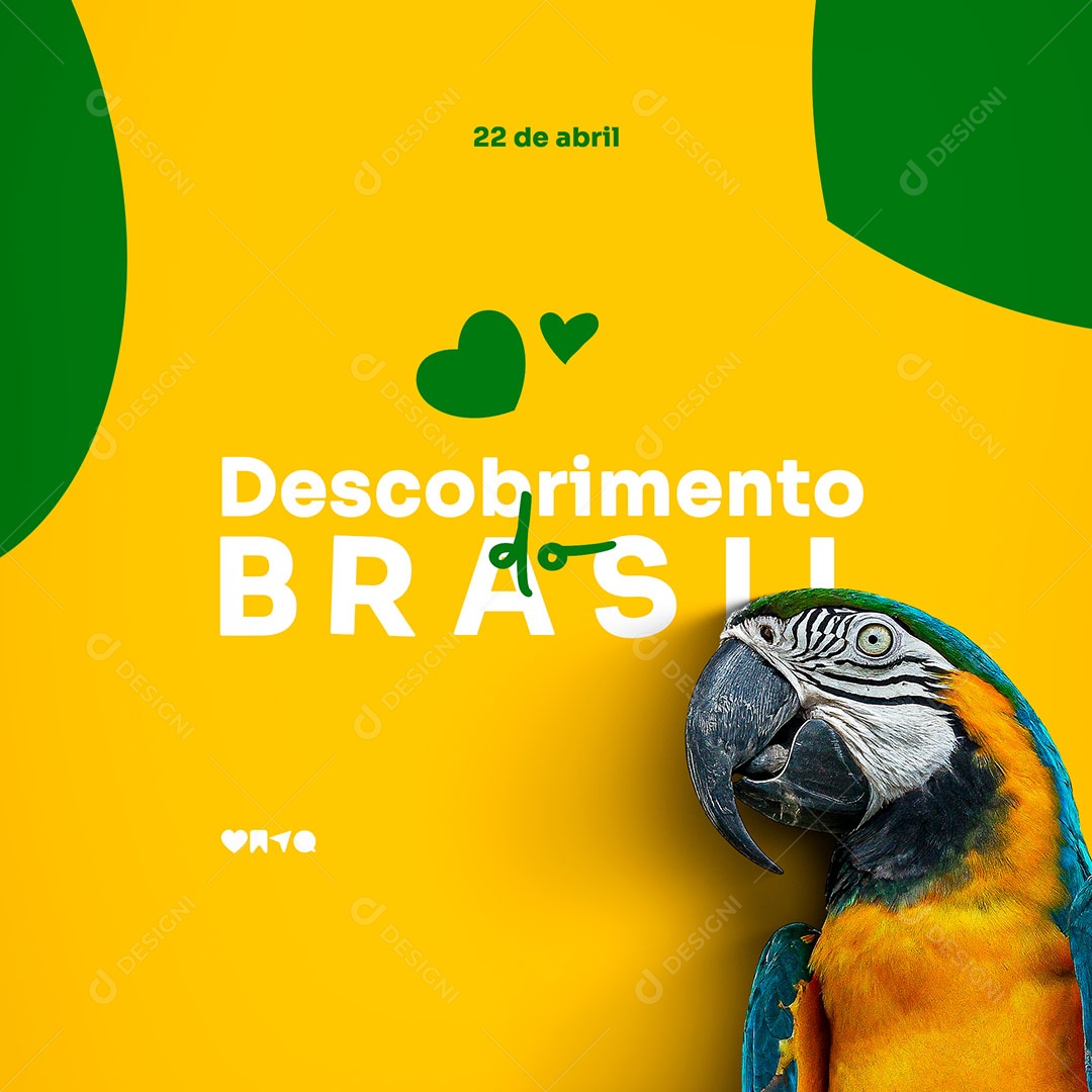 Dia do Descobrimento do Brasil 22 de Abril Parabéns Social Media PSD Editável