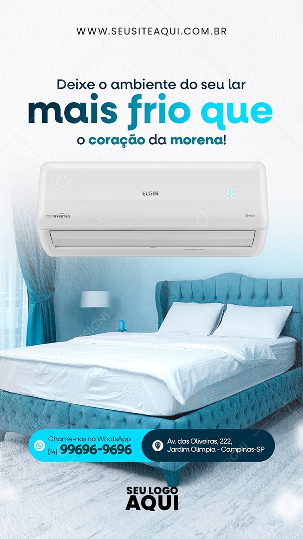 Story Manutenção de Ar Condicionado Social Media PSD Editável