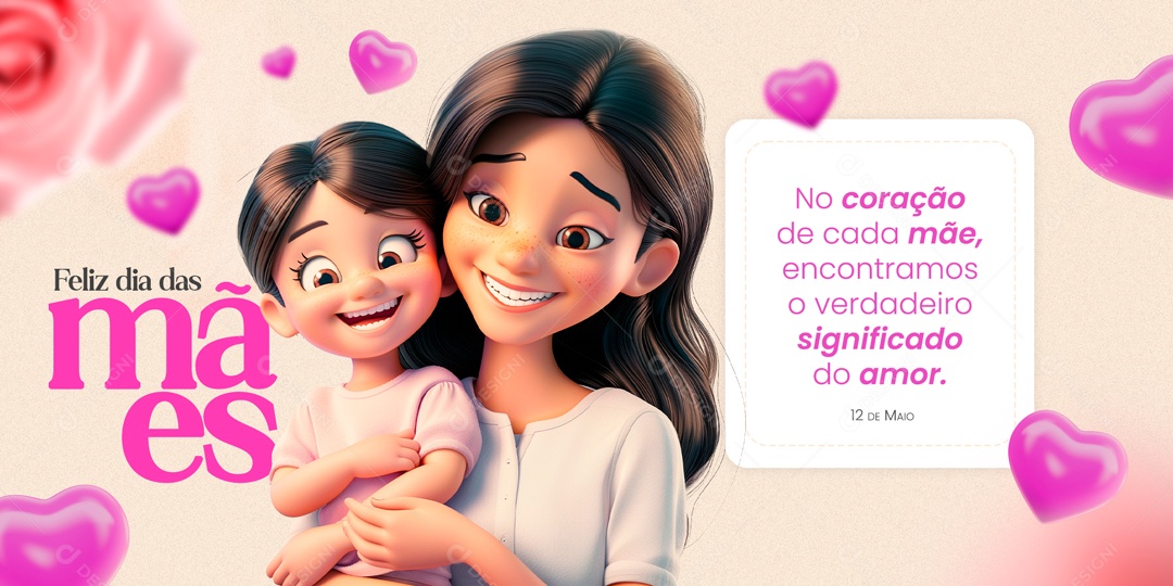 Mother's Day Banner May 12th in the Heart of Every Mother Social Media PSD Editable