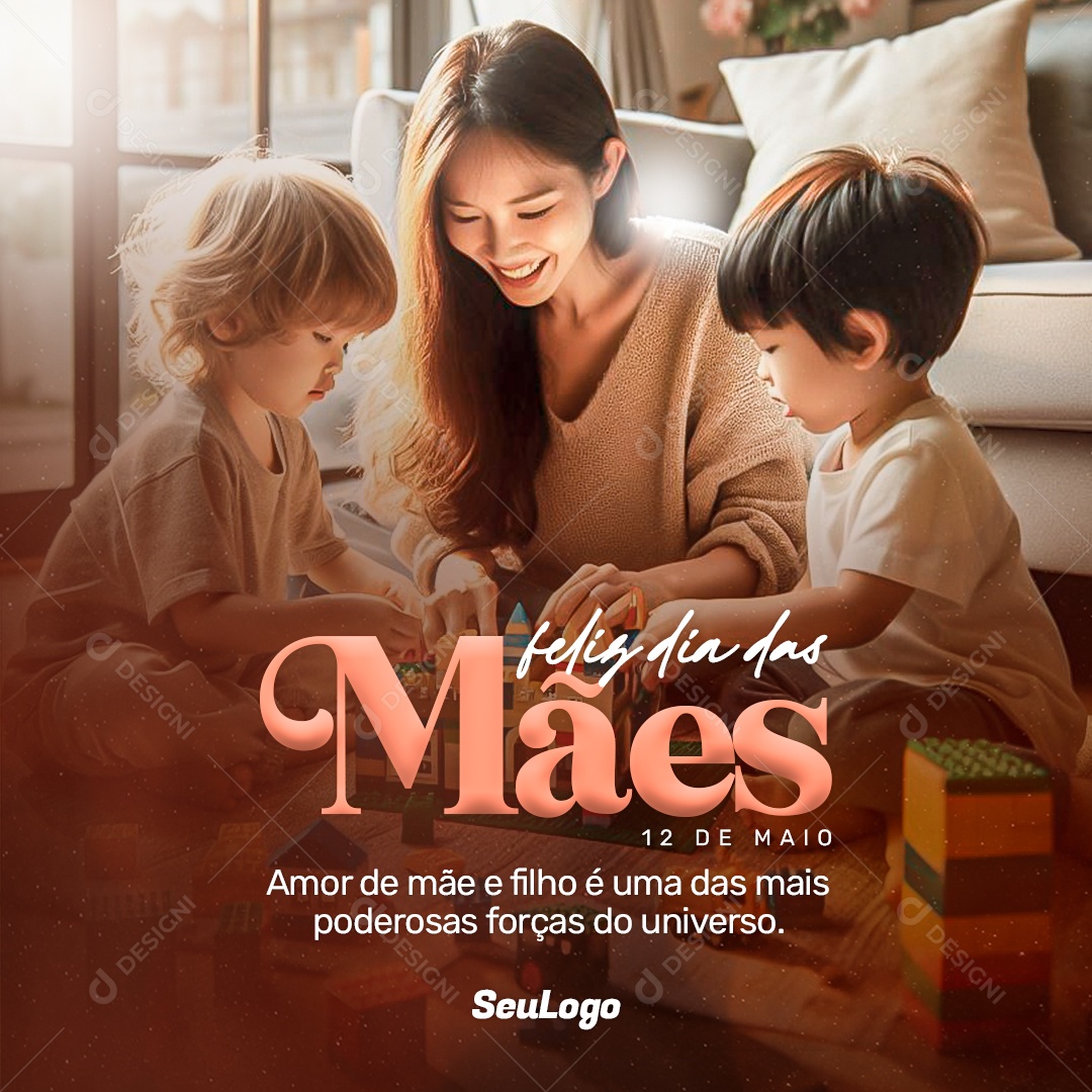 Feliz Dia das Mães 12 de Maio Social Media PSD Editável