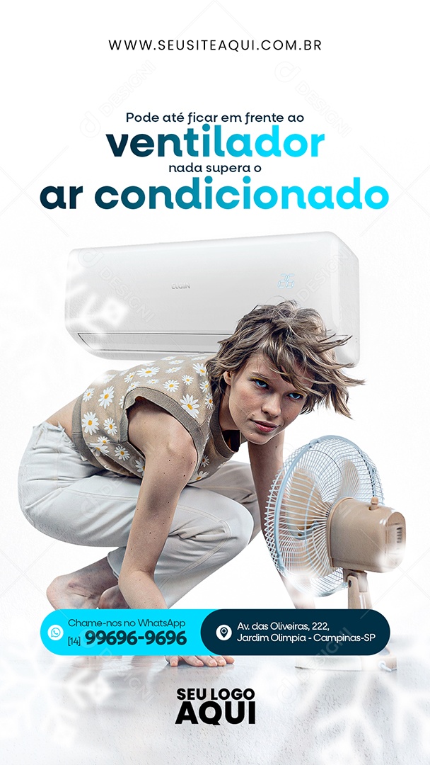Story Manutenção de Ar Condicionado Social Media PSD Editável