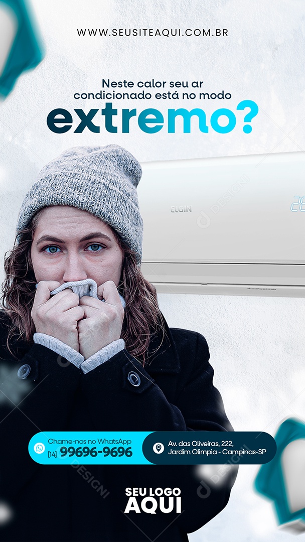 Story Manutenção de Ar Condicionado Social Media PSD Editável