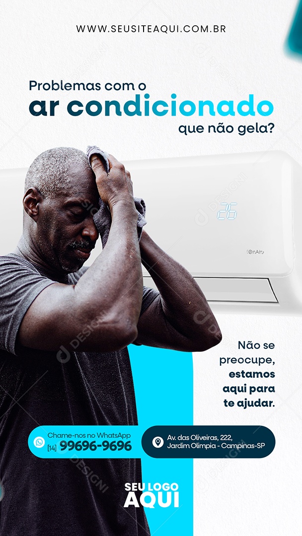 Story Manutenção de Ar Condicionado Social Media PSD Editável