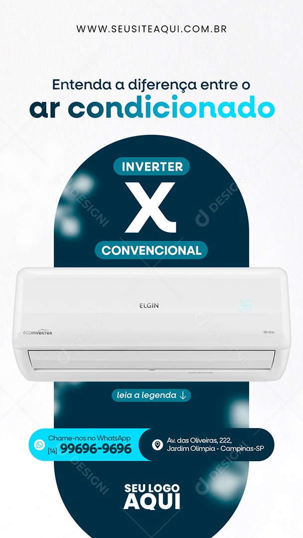 Story Manutenção de Ar Condicionado Social Media PSD Editável