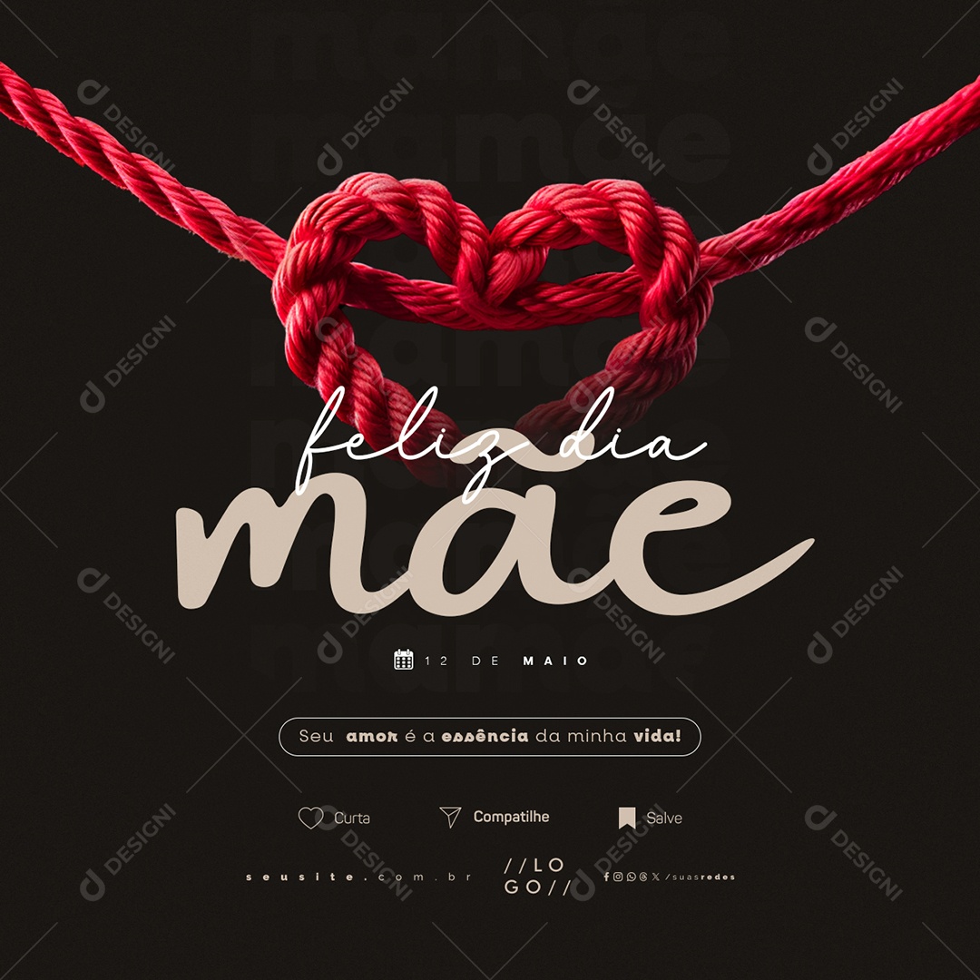 Feliz Dia Das Mães 12 de Maio Social Media PSD Editável