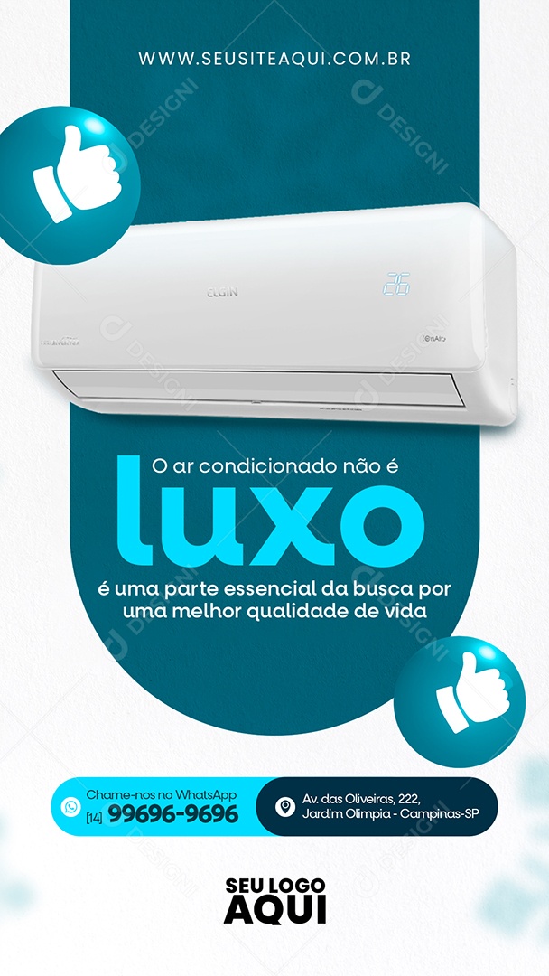 Story Manutenção de Ar Condicionado Social Media PSD Editável