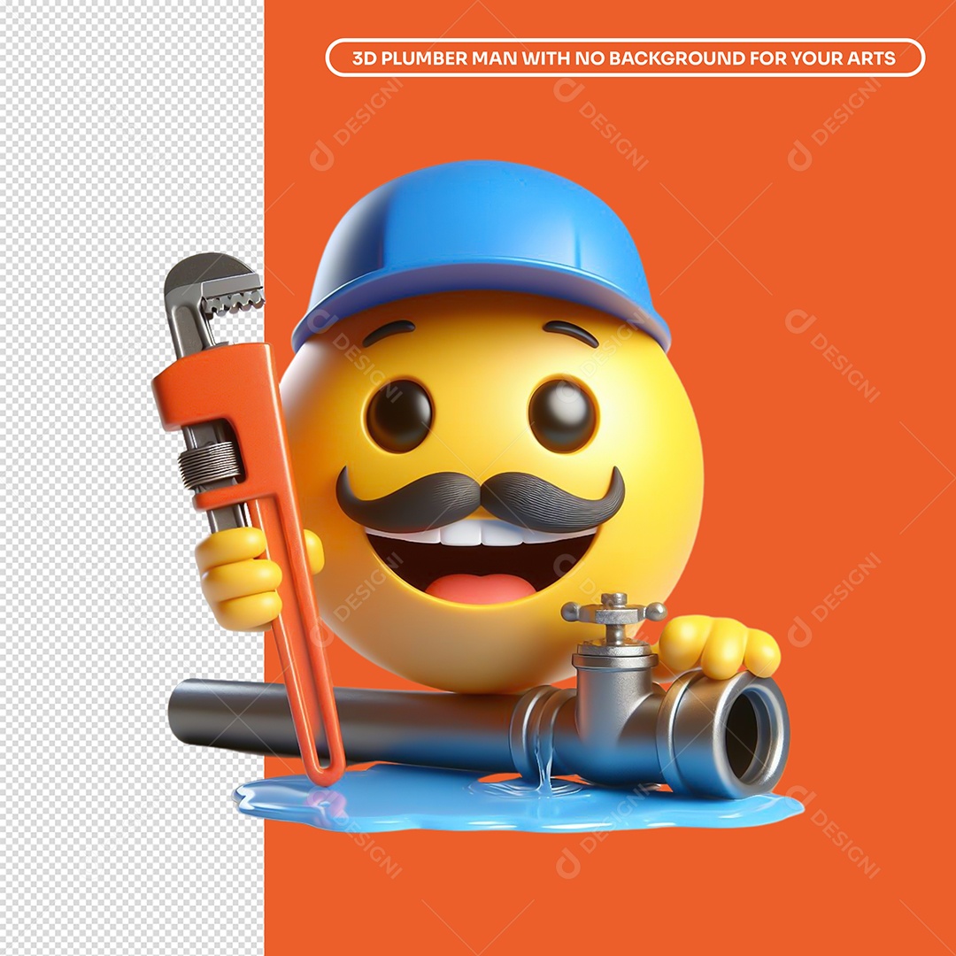 Emoji Encanador 3D Para Composição PSD