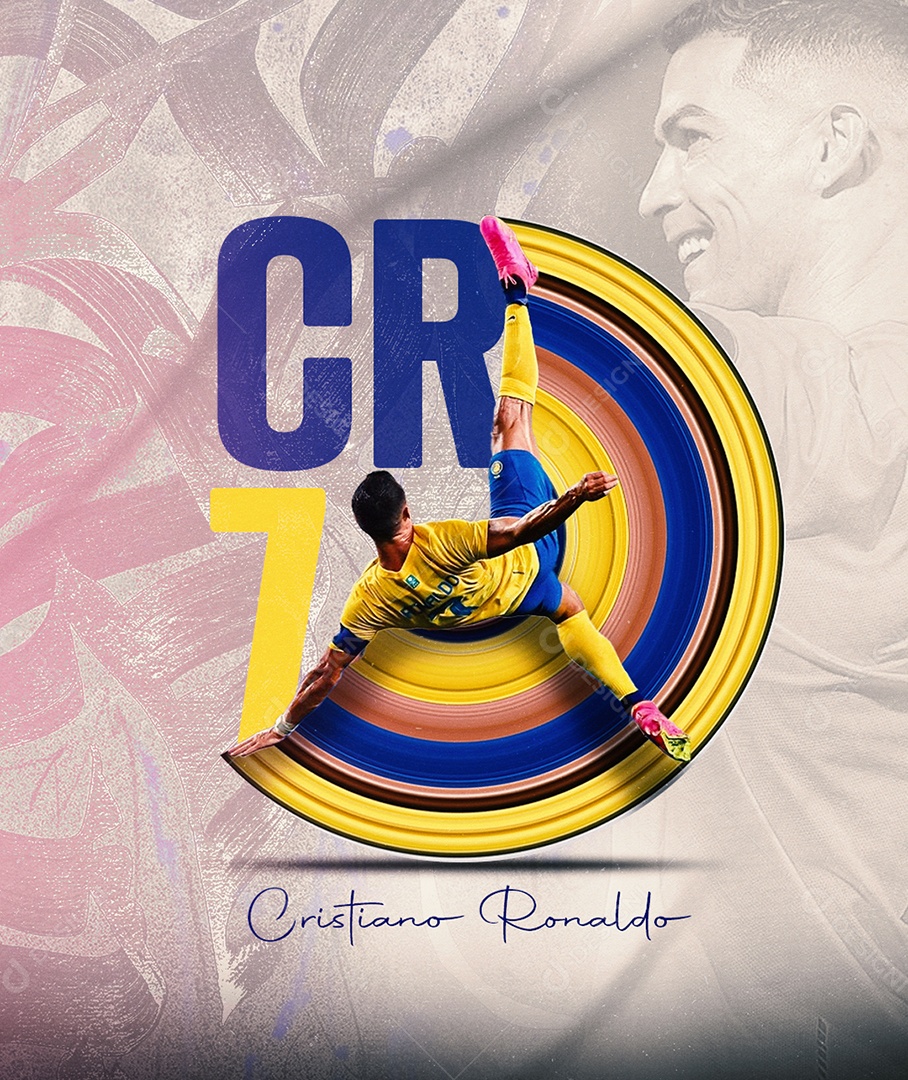 Social Media Jogador de Futebol Cristiano Ronaldo PSD Editável