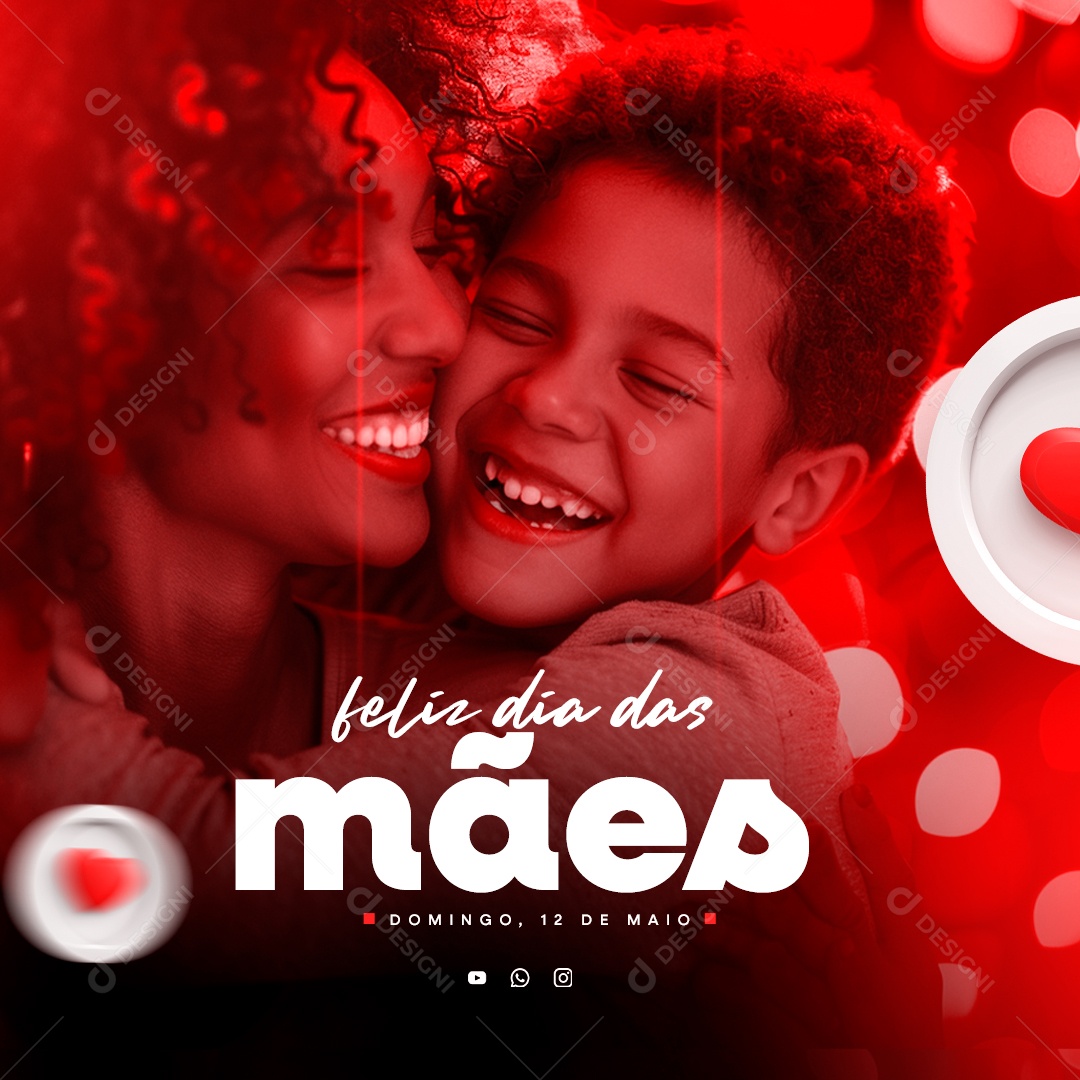 Social Media Dia das Mães 12 de Maio Domingo PSD Editável