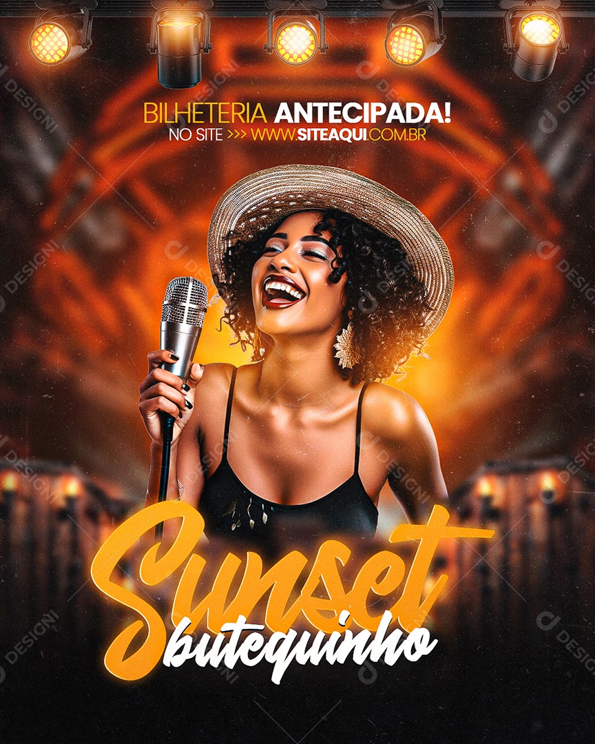 Flyer Sunset Botequinho Social Media PSD Editável