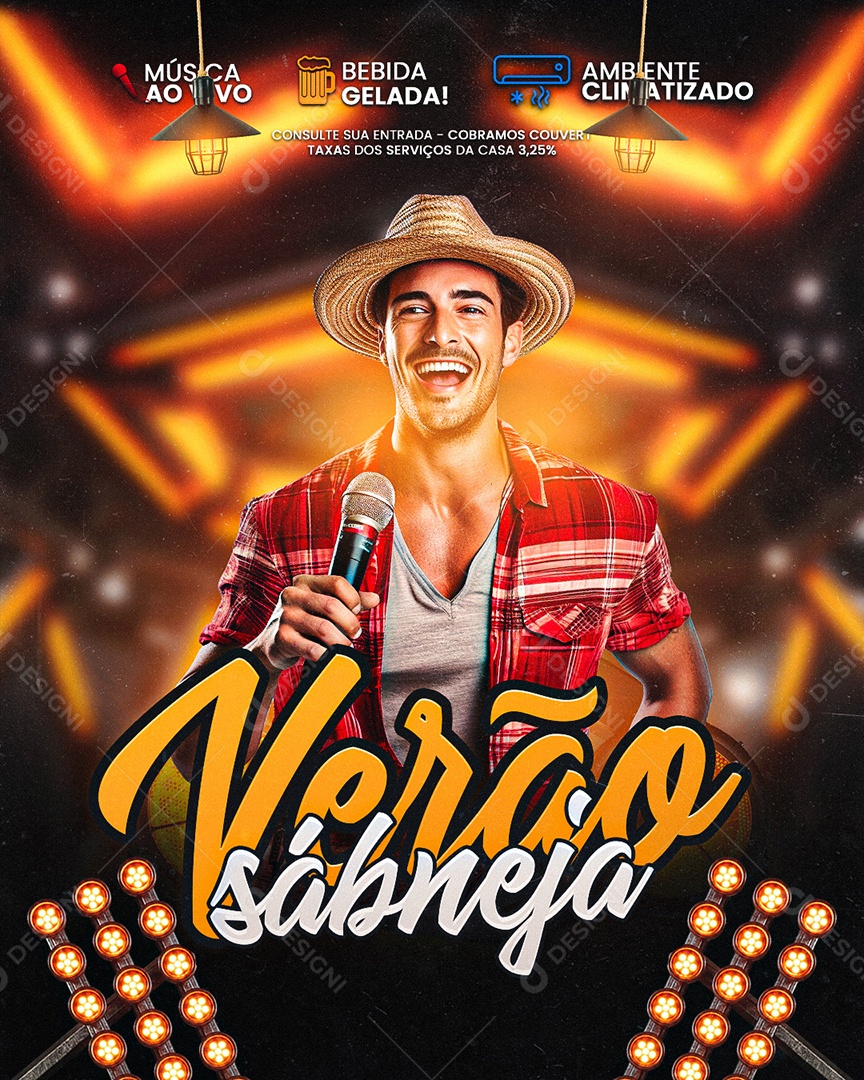 Flyer Verão Sábanejo Social Media PSD Editável