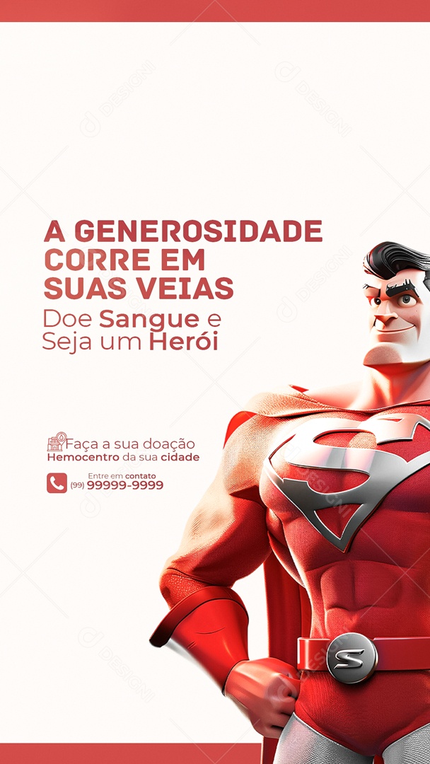 Story Junho Vermelho Doe Sangue e Seja Herói Social Media PSD Editável