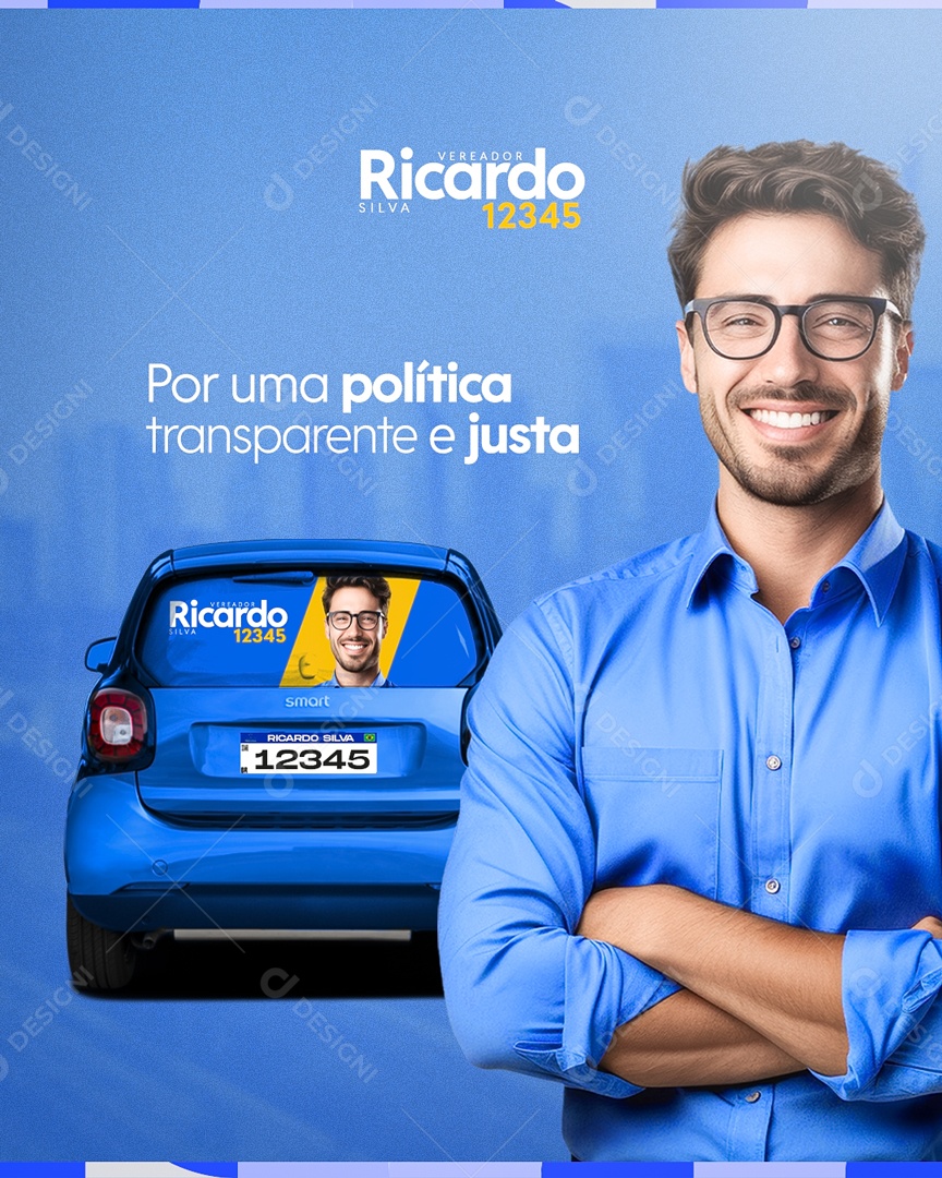 Por uma Politica Transparente e Justa Social Media PSD Editável