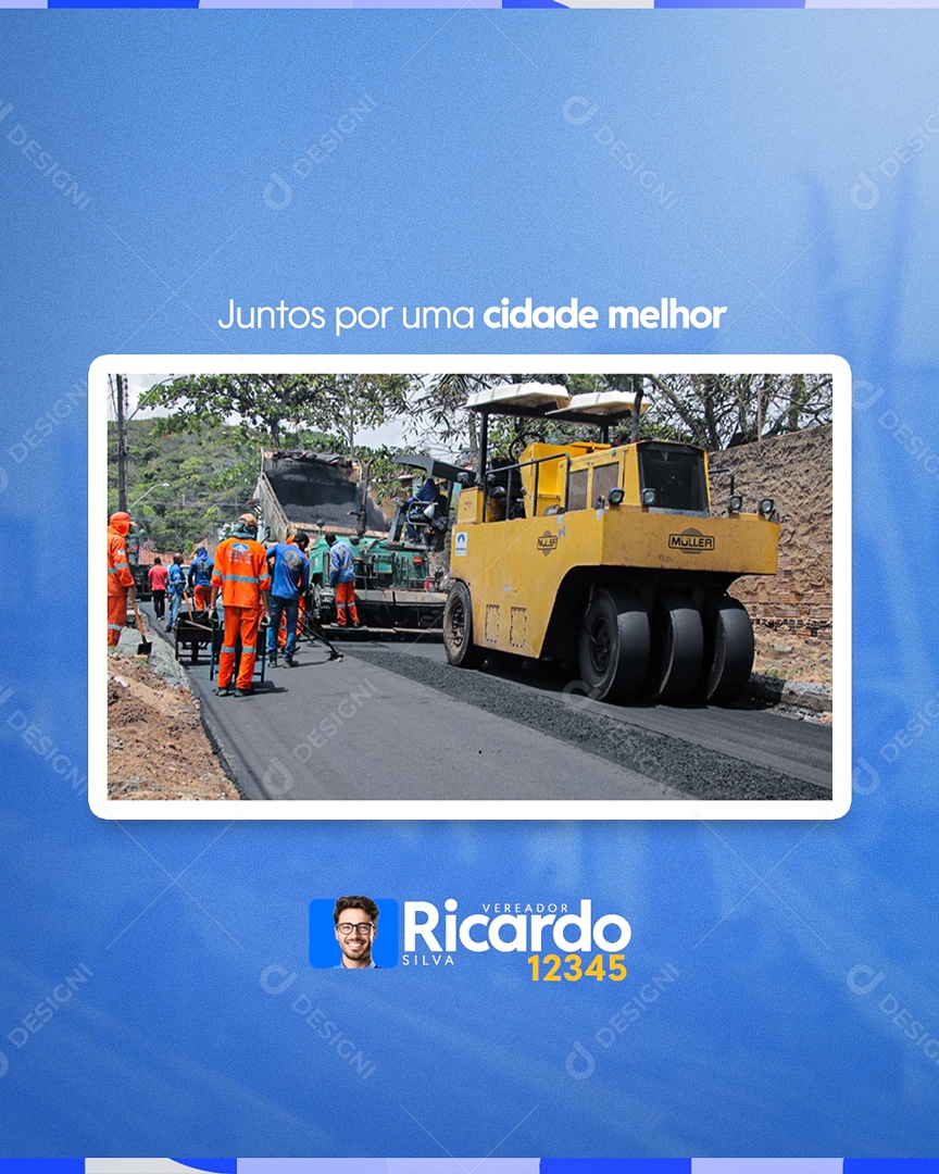 Politica Juntos por uma Cidade Melhor Social Media PSD Editável