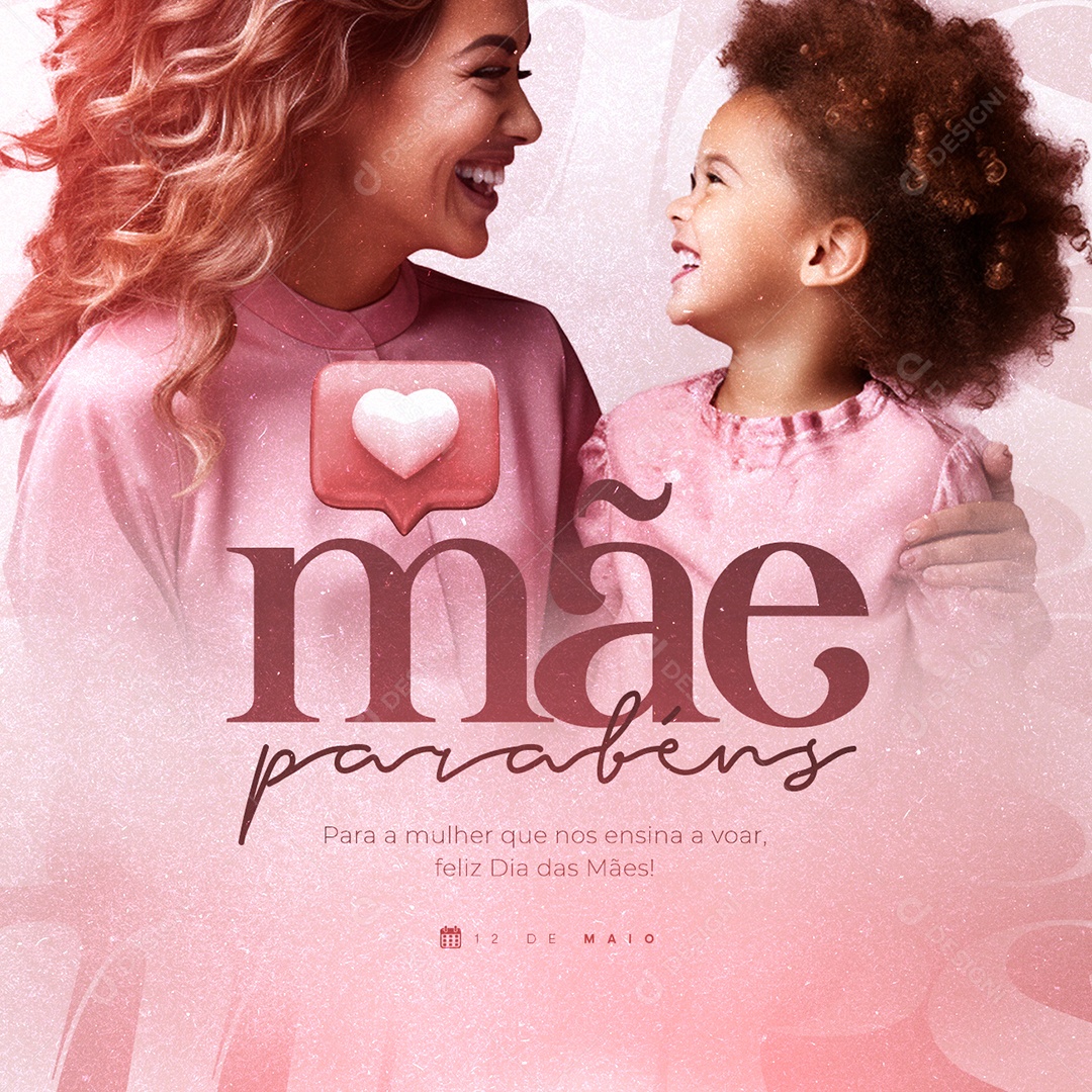 Feliz Dia Das Mães 12 de Maio Parabéns Social Media PSD Editável