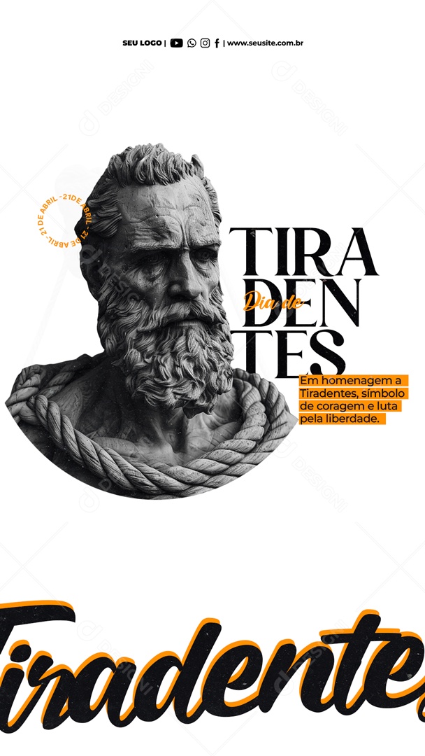 Story Tiradentes 21 de Abril Homenagem Social Media PSD Editável