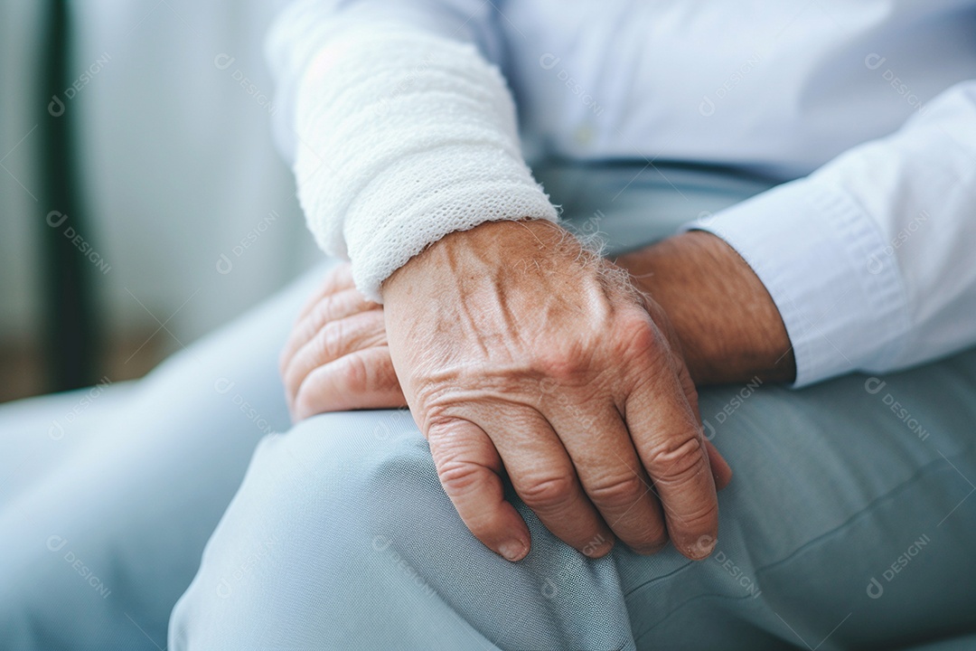 Um idoso tranquilo destaca a necessidade de plano de saúde na velhice