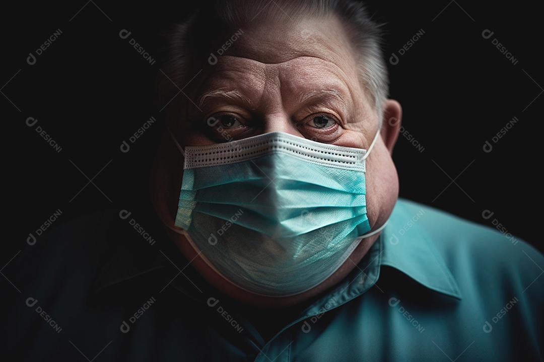 Homem usando máscara protetora para prevenir doenças contagiosas