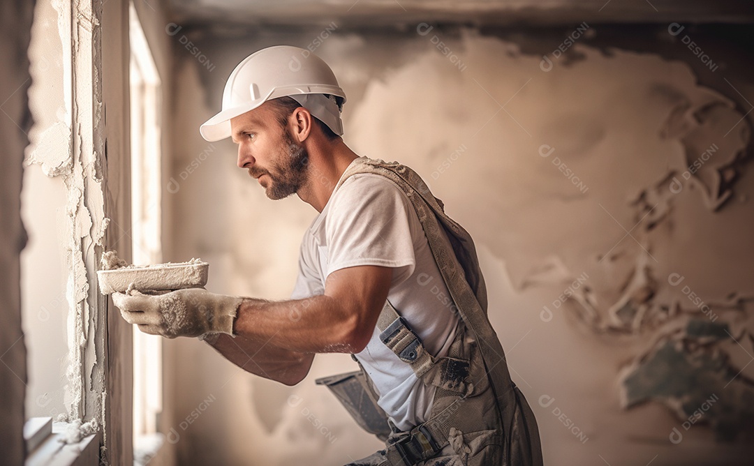 Pintor prepara meticulosamente a superfície para obter uma pintura impecável