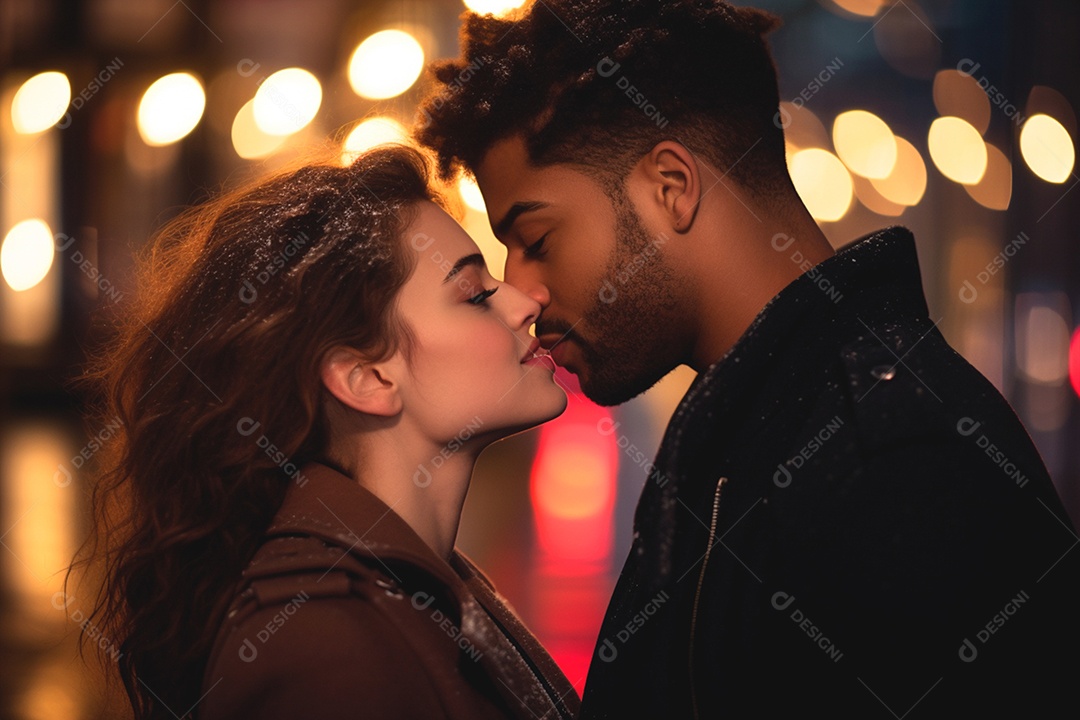 Casal de jovens apaixonados