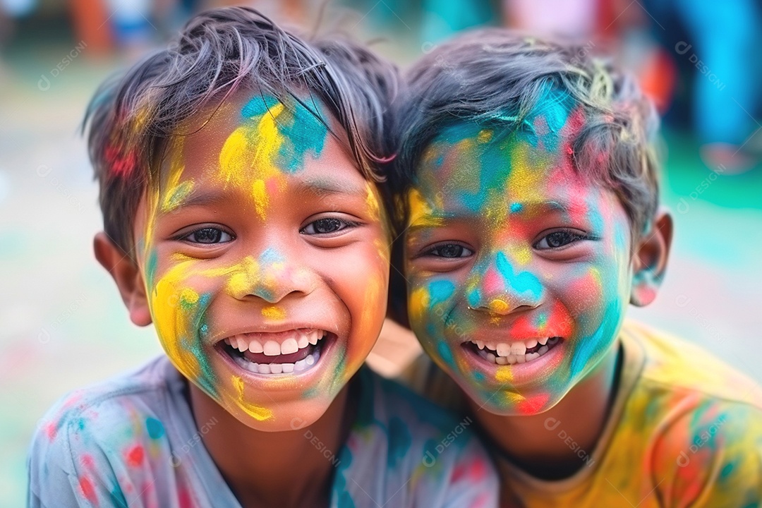 Crianças celebrando o Dia das Crianças com risos e alegria