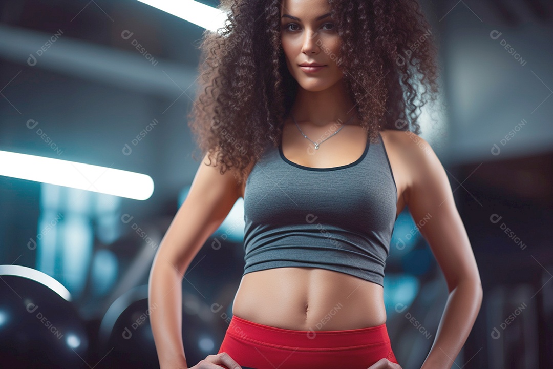 Mulher definida na academia