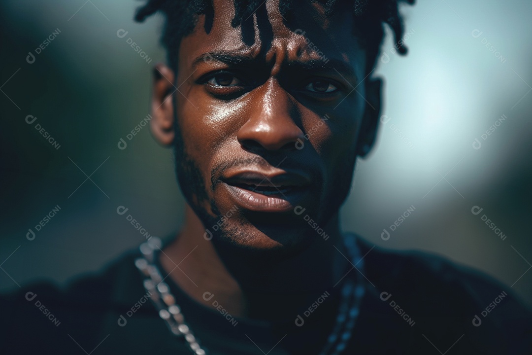 Homem negro símbolo da luta contra o racismo e o preconceito