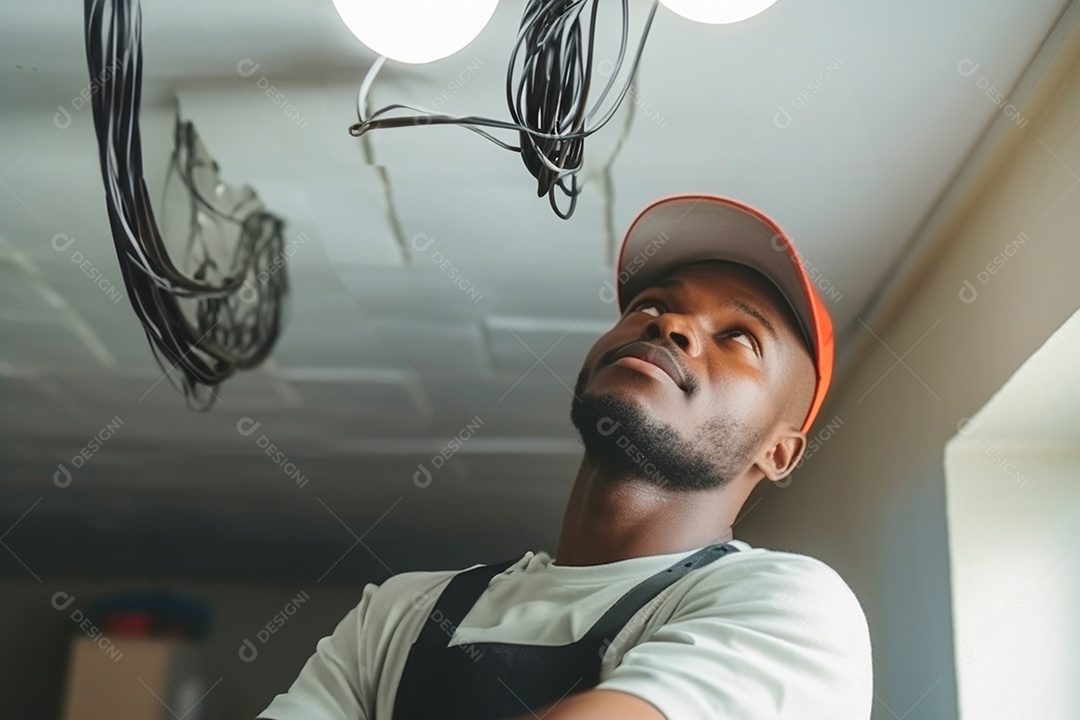 Homem técnico em eletrônica