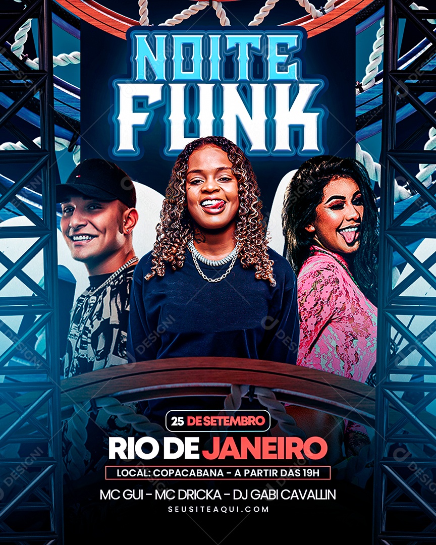 Flyer para Eventos Funk Revoadas, Shows e Festas Profissional